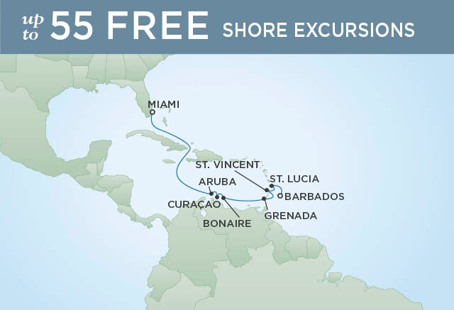 Regent Cruises | 10-Nights Roundtrip from Bridgetown Cruise Iinerary Map