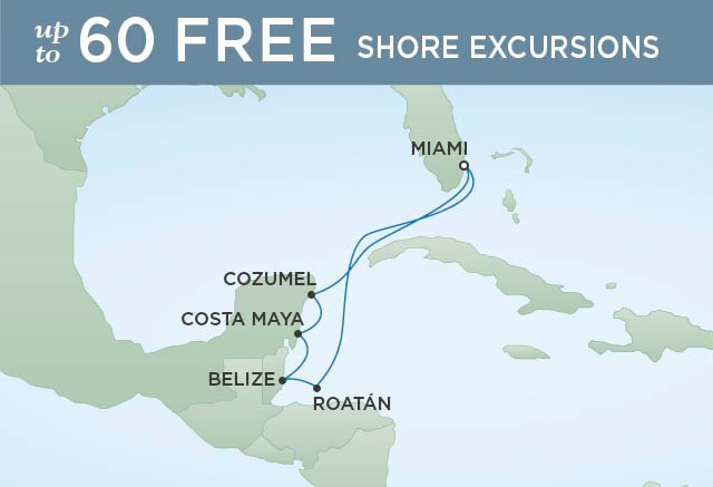 Regent Cruises | 7-Nights Roundtrip from Miami Cruise Iinerary Map